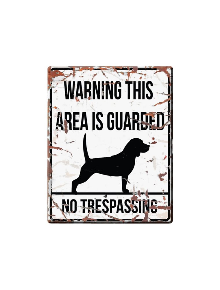 Beware of dog sign: Beagle