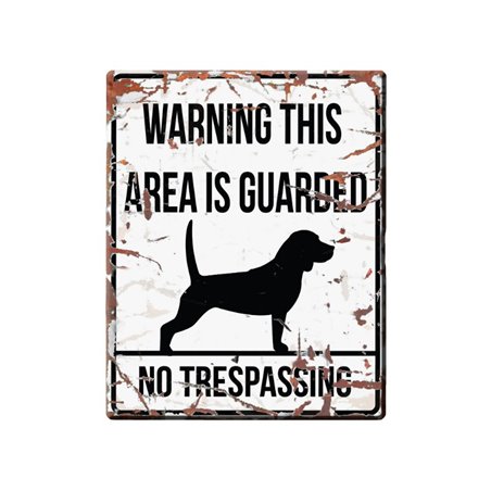 Beware of dog sign: beagle