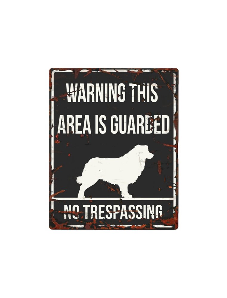 Beware of dog sign: Collie