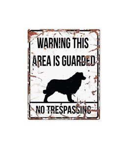 Beware of dog sign: Collie