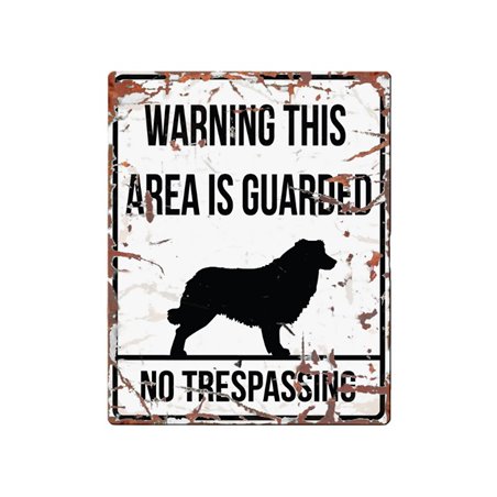 Beware of dog sign: collie