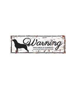 Beware of dog sign: retriever