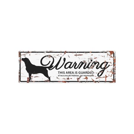 Beware of dog sign: retriever