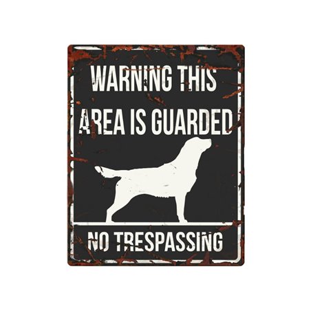 Beware of dog sign: retriever