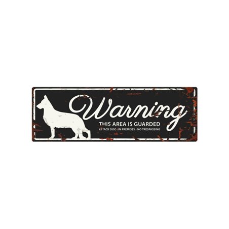 Beware of dog sign: german shepherd