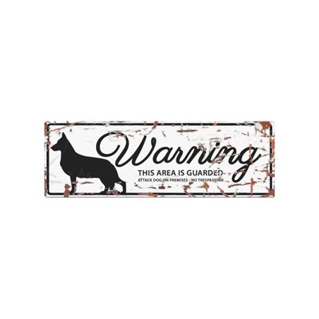 Beware of dog sign: german shepherd