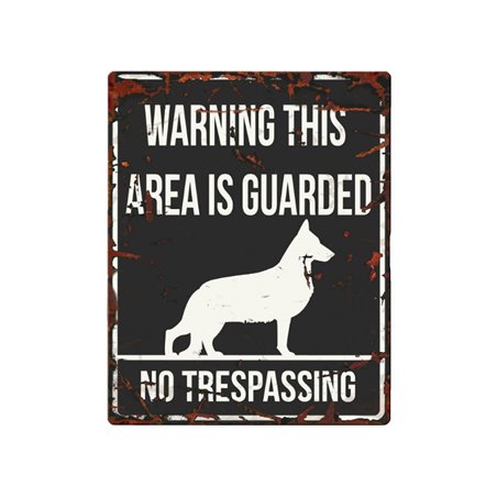 Beware of dog sign: german shepherd