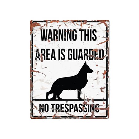 Beware of dog sign: german shepherd