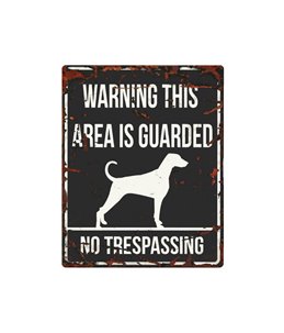 Beware of dog sign: Dalmatian