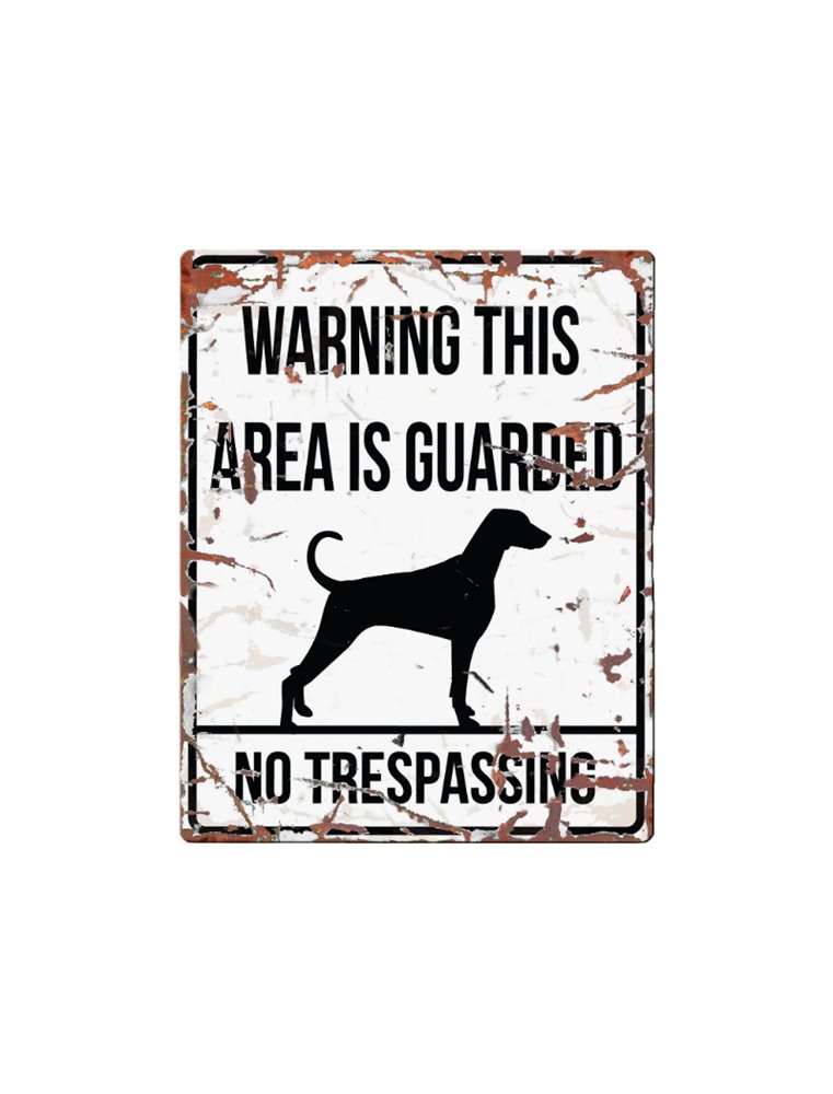 Beware of dog sign: Dalmatian