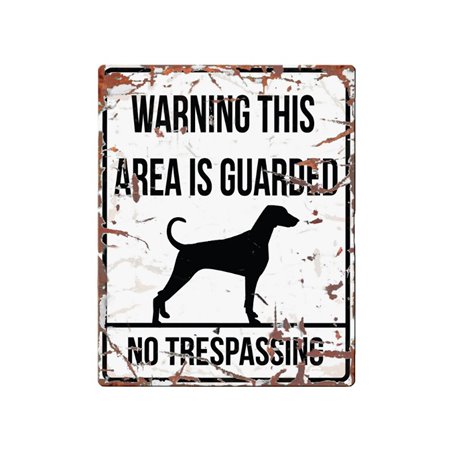 Beware of dog sign: dalmatian