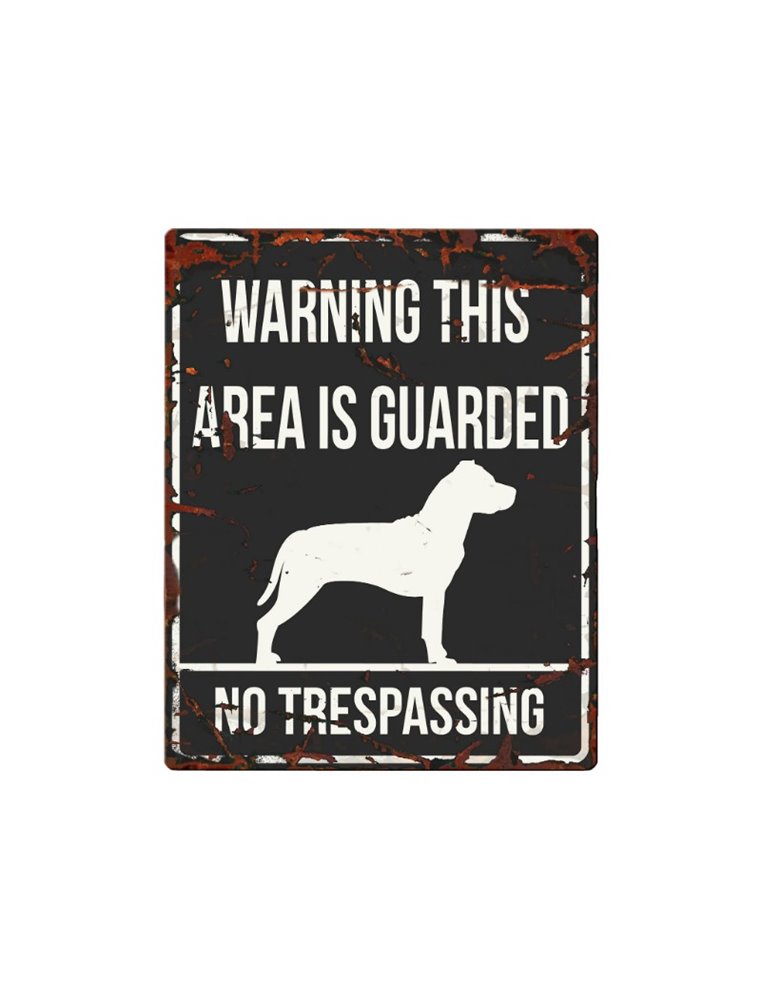 Beware of dog sign: Stafford