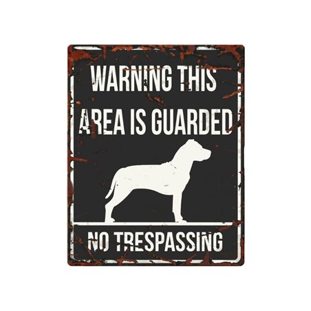 Beware of dog sign: stafford