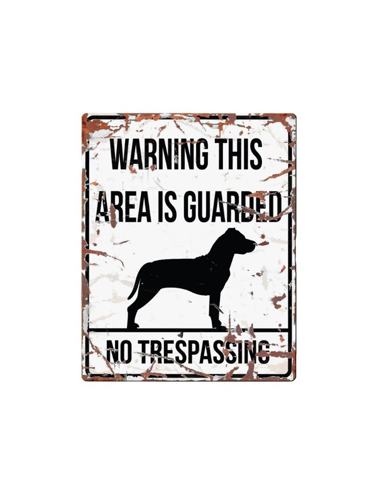 Beware of dog sign: Stafford