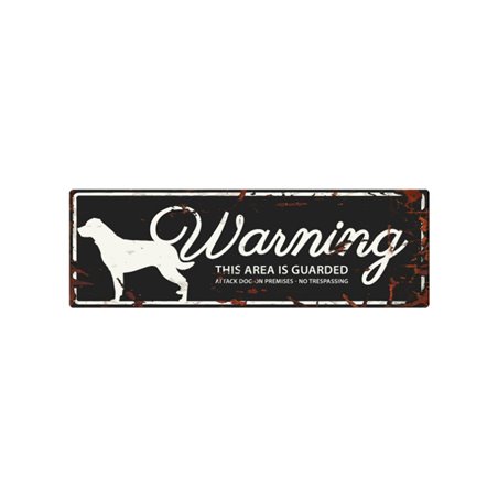Beware of dog sign: rottweiler
