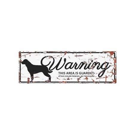 Beware of dog sign: rottweiler