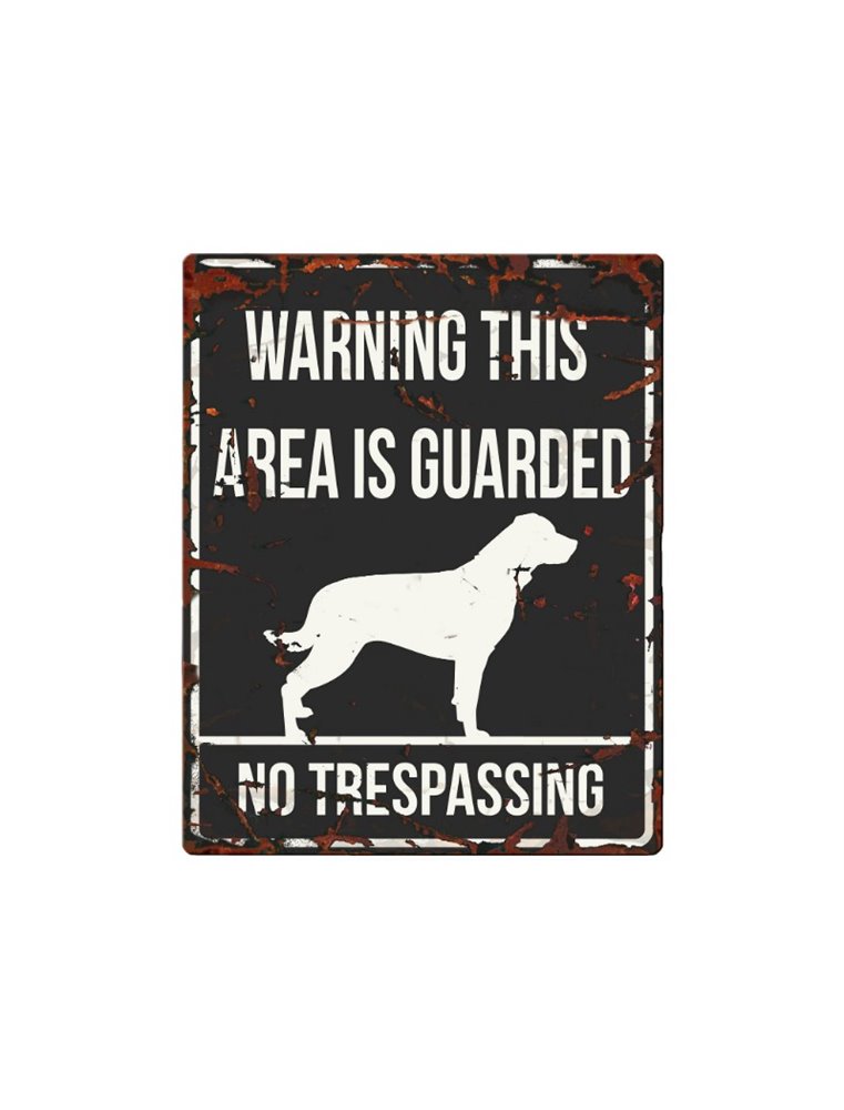 Beware of dog sign: Rottweiler