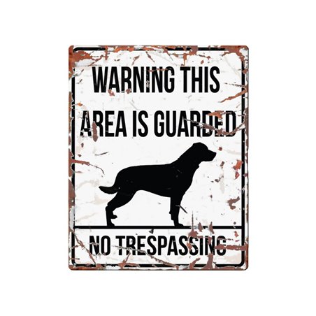 Beware of dog sign: rottweiler