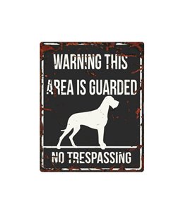 Beware of dog sign: Danish Dog