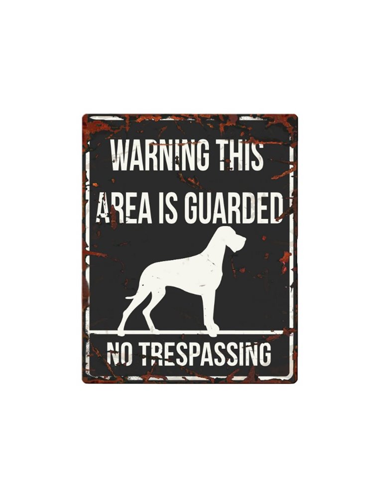 Beware of dog sign: Danish Dog