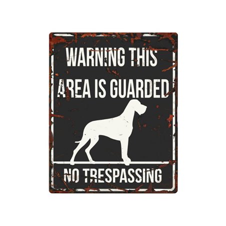 Beware of dog sign: danish dog