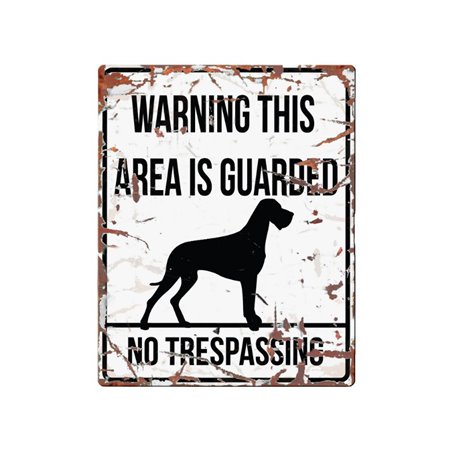 Beware of dog sign: danish dog