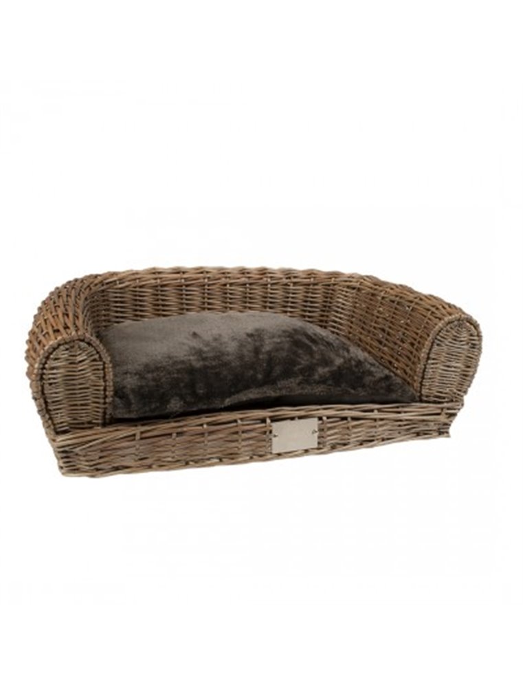 Provence rieten sofa met kussen