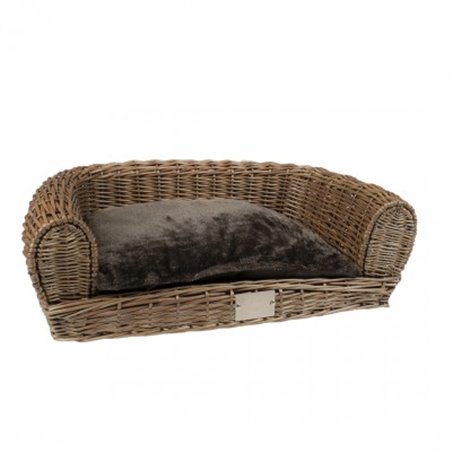 Provence rieten sofa met kussen