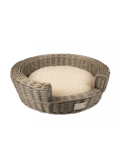 Provence rieten instapmand met kussen