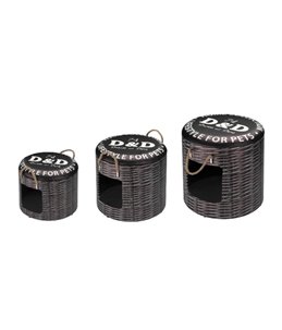 Pet box set rattan