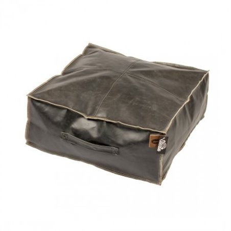 Leatherette poef siesta caviar