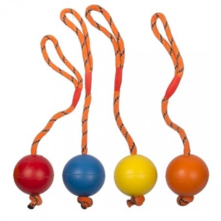 Rubber ball with rope mix
