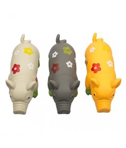 Latex Oinking Pig with Flowers Mix