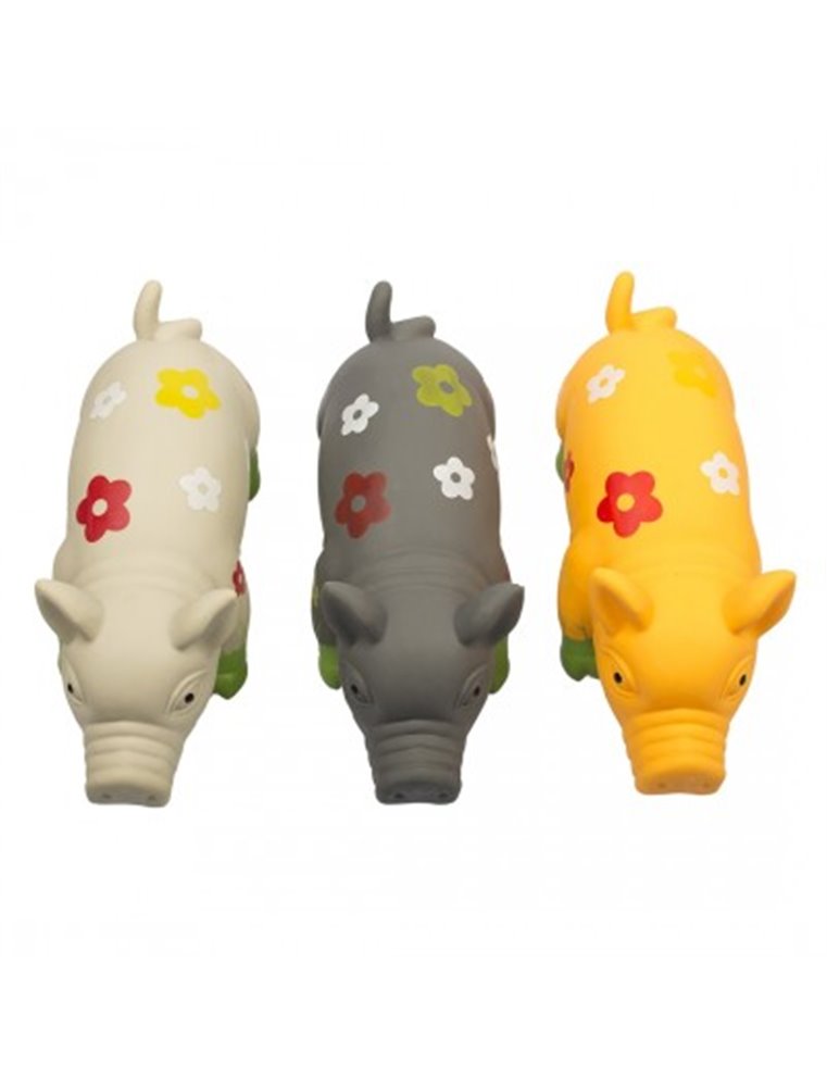 Latex Oinking Pig with Flowers Mix