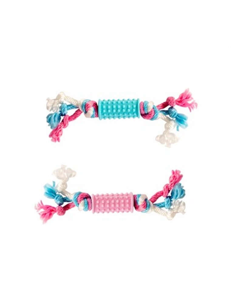 Puppy TPR Stick met katoen touw