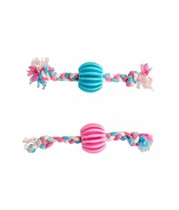 Puppy tpr snackbal met katoen touw