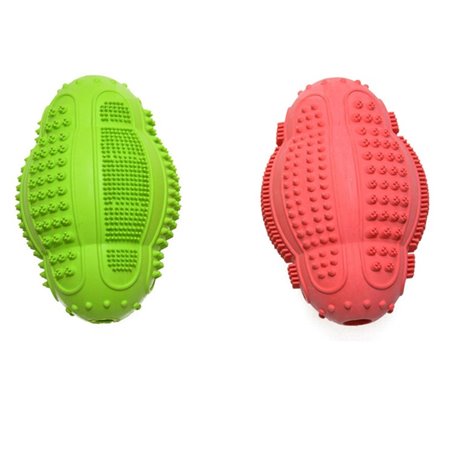 Rubber dental rugby ball