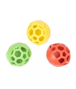 Rubber voetbal halfopen