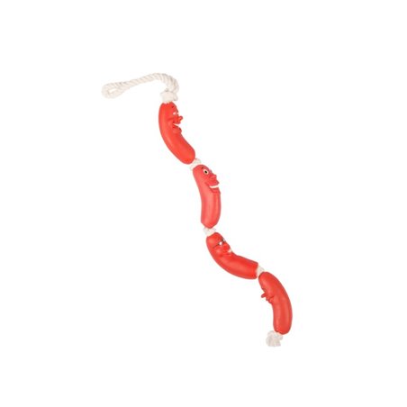 Vinyl small sausages on rope