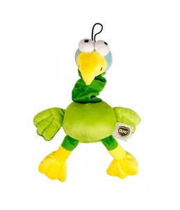 Pluche gekke papegaai met rekker