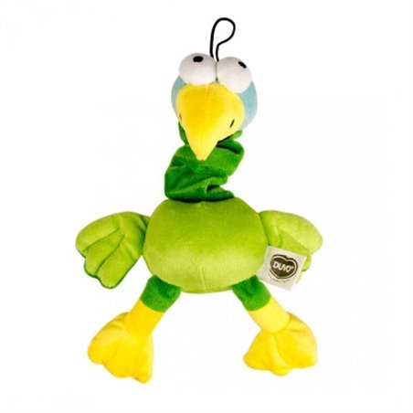 Pluche gekke papegaai met rekker