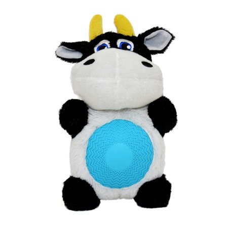 Plush cow with squeaker belly