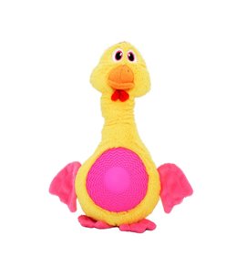 Plush chicken with squeaker belly