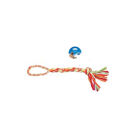 Knotted cotton/acryl braid loop