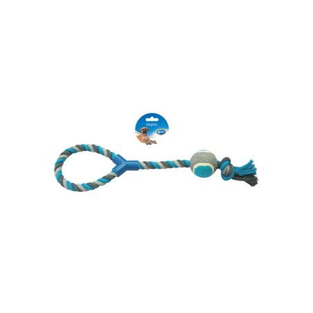 Knotted cotton loop tennis ball