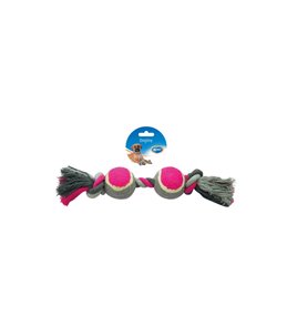 Knotted cotton 2 knots tennis ball 2x