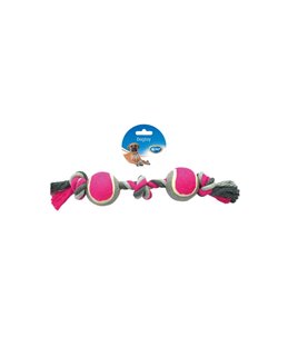 Knotted cotton 3 knots tennis ball 2x