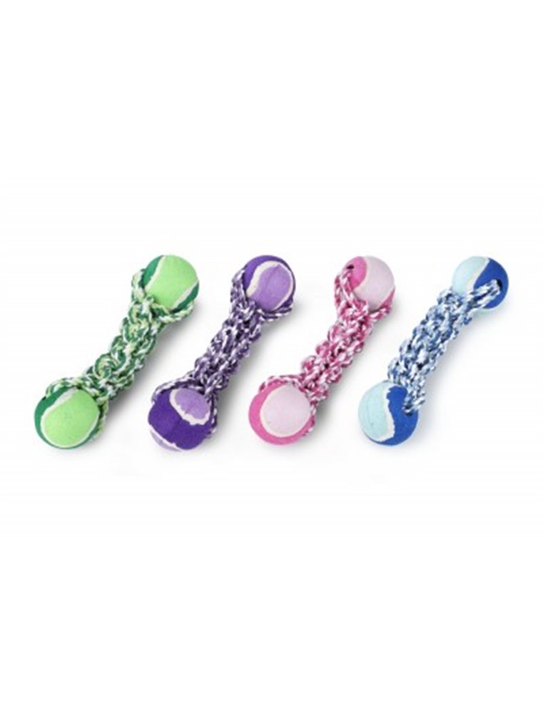 Speeltouw met 2 Tennisballen Extra Stevig