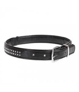 Crystal chic kunstleer halsband