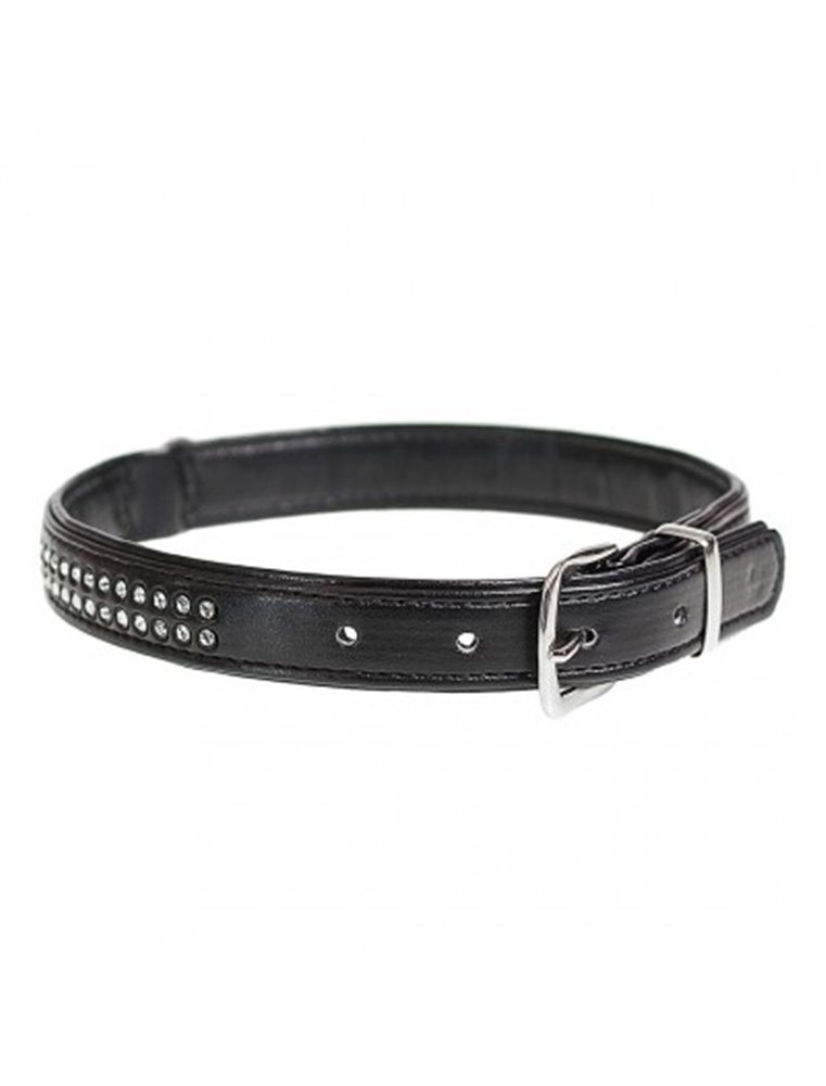 Crystal Chic Kunstleer Halsband